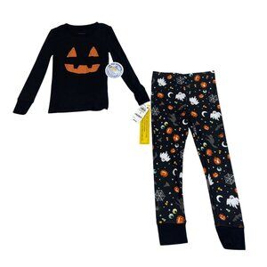 Toddler Halloween PJ Set Long Sleeve Pumpkin Top & Ghost Print Pants Sz 5 - New